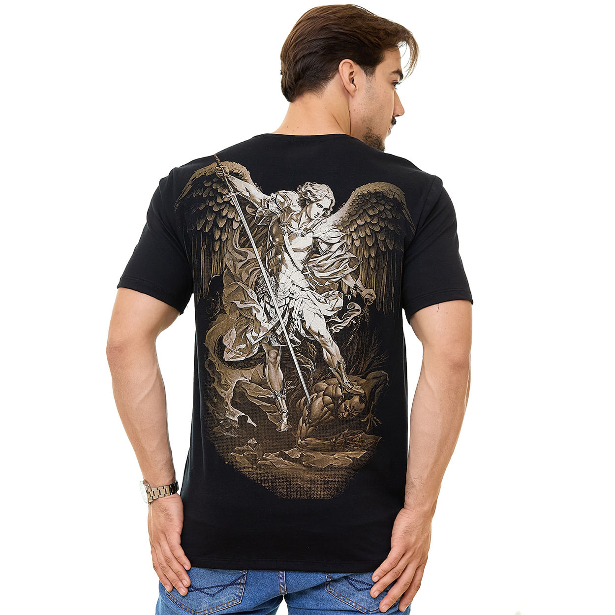 Preto  - Camiseta São Miguel Arcanjo DV13771